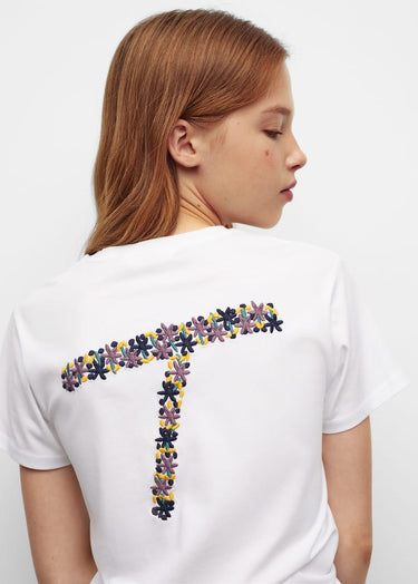 Embroidered cotton T-shirt